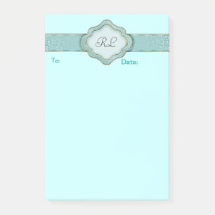 Elegant Anpassningsbar Turcos Banner Post it Notes Post-it Block