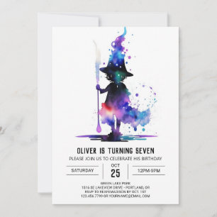 Elegant Anpassningsbar Wizardry Birthday Inbjudningar