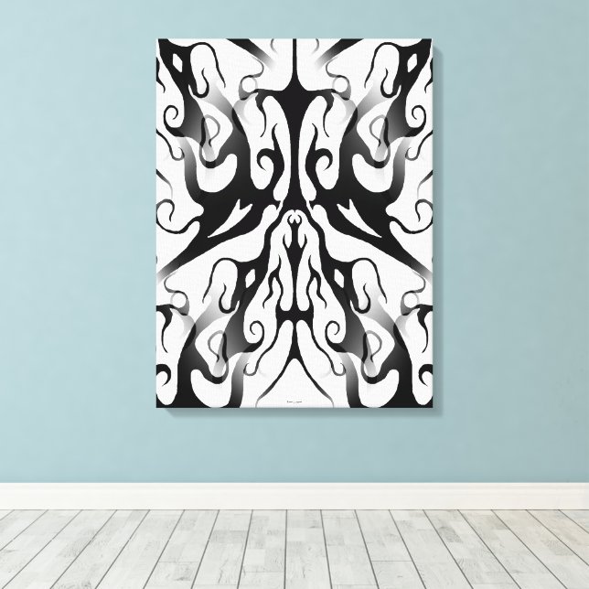 Elegant Ansikte i eldnings- och flamskyddsdesign Canvastryck (Insitu (trägolv))
