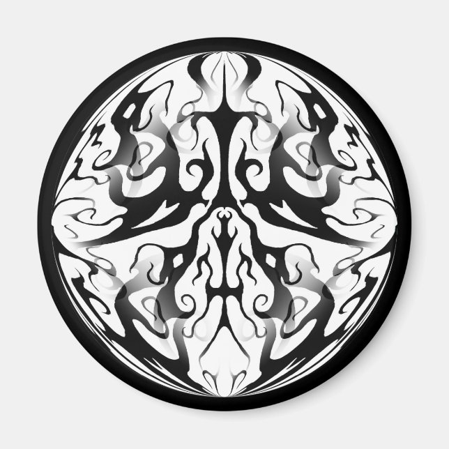 Elegant Ansikte i eldnings- och flamskyddsdesign Magnet (Framsidan)