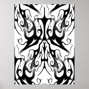 Elegant Ansikte i eldnings- och flamskyddsdesign Poster