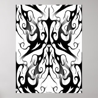 Elegant Ansikte i eldnings- och flamskyddsdesign Poster
