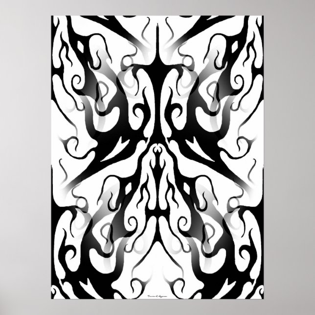 Elegant Ansikte i eldnings- och flamskyddsdesign Poster (Framsidan)