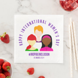 Elegant Ansikte Internationell Kvinnodagen den 8 m Pappersservett