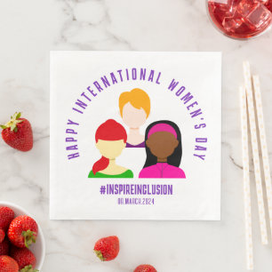Elegant Ansikte Internationell Kvinnodagen den 8 m Pappersservett