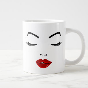 Elegant Ansikte Jumbo Mugg
