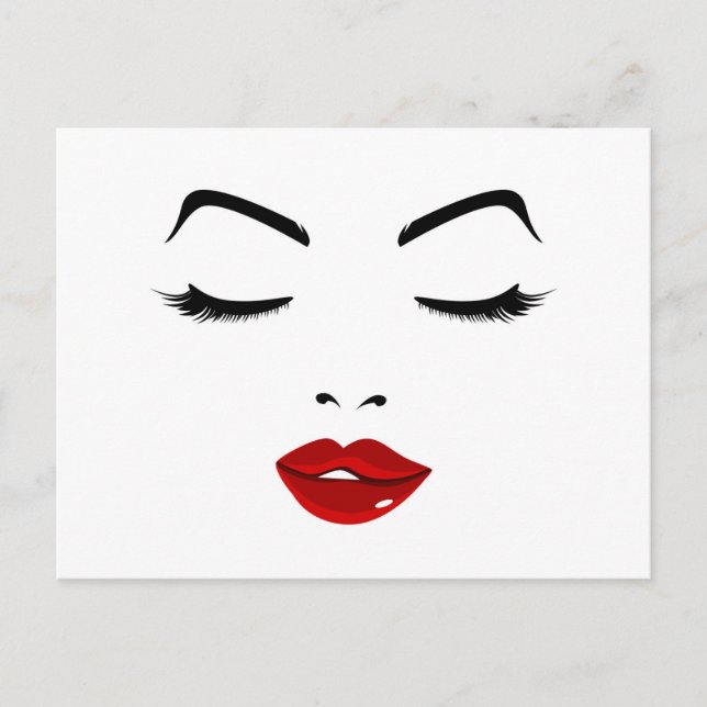 Elegant Ansikte Vykort (Framsida)