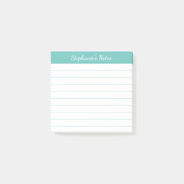 Elegant anteckningar Akvarell linjerad Post-it Block (Framsida)