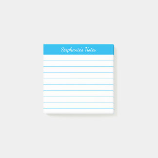 Elegant anteckningar himmelblå linjerade post-it block
