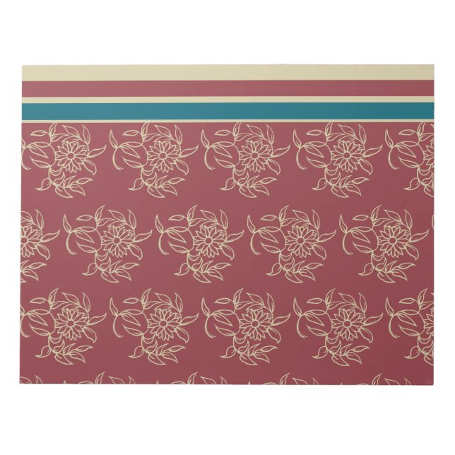 Elegant Anteckningsblock eller Jotter, Maroon, Blu (Framsida)