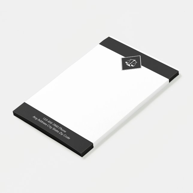 Elegant anteckningsblock för advokater post-it block (Vinklad)