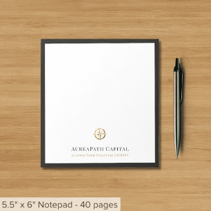 Elegant Anteckningsblock med Guld Compass-Logotyp