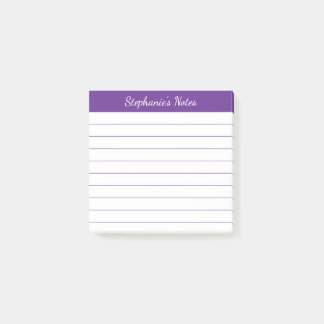 Elegant anteckningsbok lila linjerad post-it block