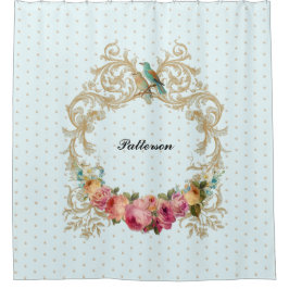 Elegant antik fransk stilduschgardin