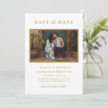 Elegant Antik Guld Bröllopsfoto