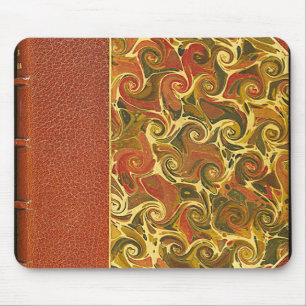 Elegant Antique Bok, Ornate Swirl Mönster Musmatta