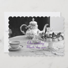 Elegant antique bröllop-kort inbjudningar