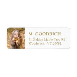 Elegant Antique Guld Fall Photo Returadress Returadress Etikett