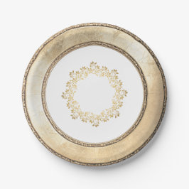 Elegant Antique Guld har stoppat Papper plåt för f