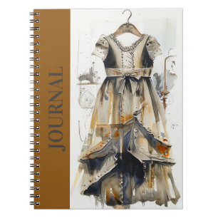 Elegant Antique LBD Little Black Dress Journal Anteckningsbok