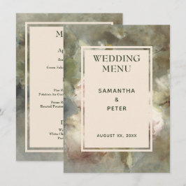 Elegant Antique Ro Soft Rosa Watercolor Blommigt Meny