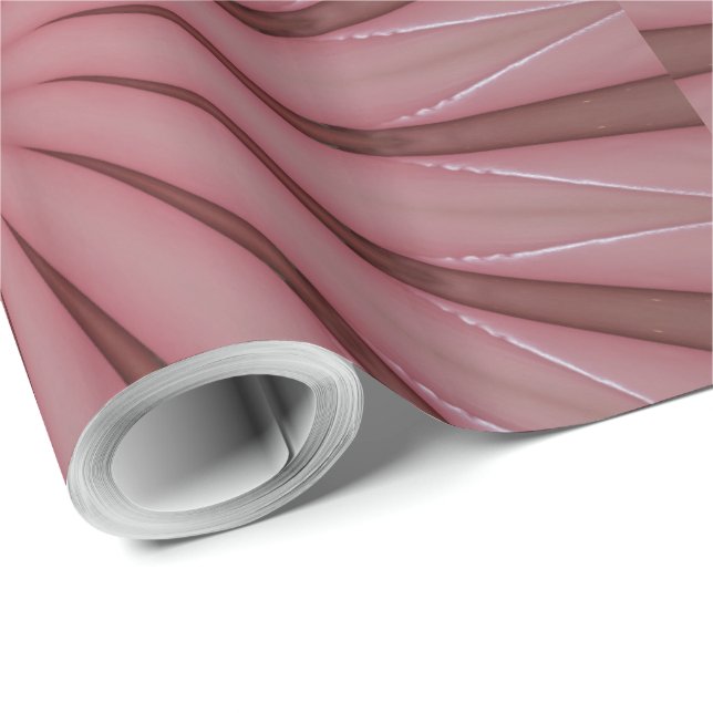 Elegant Antique Rosa Kaleidoscope Design Presentpapper (Rullad Hörn)