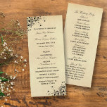 Elegant Antique Swirls Bröllopsprogram Template Reklamkort<br><div class="desc">De här elegantens antika bröllopsprogram är perfekt för alla par som planerar en romantisk vintage giftermål. De här programmallarna kan vara personlig för ditt särskilda tillfälle och skulle göra perfekten till serviceordning för bröllop,  möhippa,  förlovningsfest,  födelsedagsfest och mycket,  mycket mer.</div>