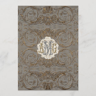 Elegant Antiqued guld- barockt beställnings- Meny