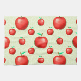 Elegant Apples Mönster Honeycomb Background | Kökshandduk