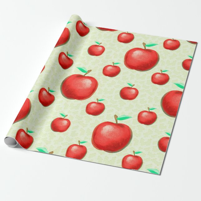 Elegant Apples Mönster honeycomb - bakgrund| Presentpapper (Utrullad)