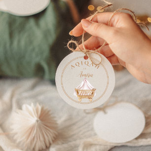 Elegant Aqiqah Baby Firande Sticker Runt Klistermärke