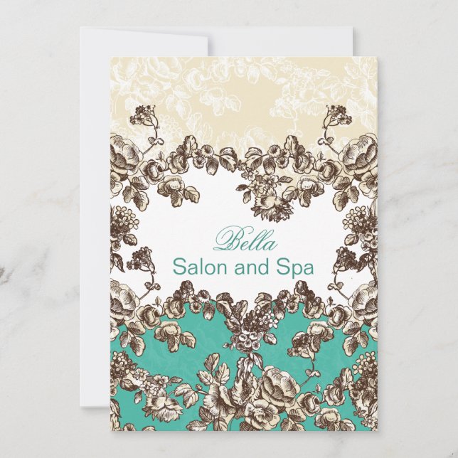 elegant aqua blomstra Business - tack vare dina ko (Framsida)