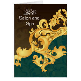 elegant aqua blomstra Business - tack vare dina ko Hälsningskort