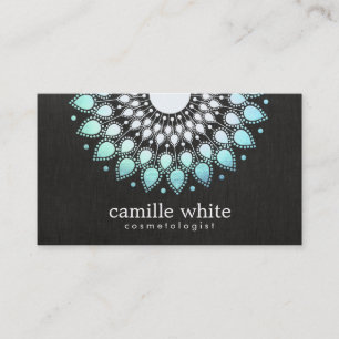 Elegant Aqua Blue Lotus FLower Natural Beauty Visitkort