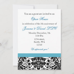 Elegant aqua Corporate Party-inbjudan Inbjudningar