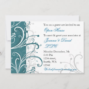 elegant aqua Corporate Party-inbjudan Inbjudningar