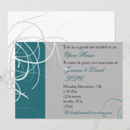 elegant aqua Corporate Party-inbjudan Inbjudningar