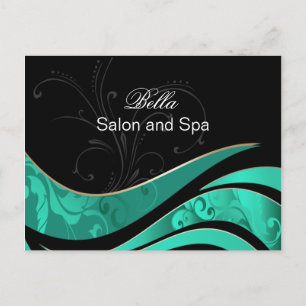 elegant aqua flourishbusiness Tacks Vykort
