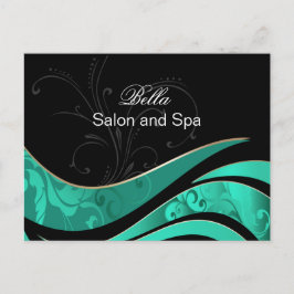 elegant aqua flourishbusiness Tacks Vykort