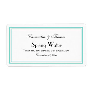 Elegant Aqua Framework H-Vattenflaskans etikett Fraktsedel