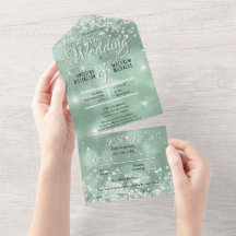 Elegant Aqua Glitter Konfetti Bröllop