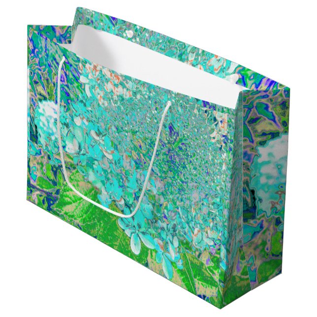 Elegant Aqua och Grönt Limelight Hydrangea Detail (Framsidan Vinklad)