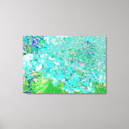 Elegant Aqua och Grönt Limelight Hydrangea Detail Canvastryck