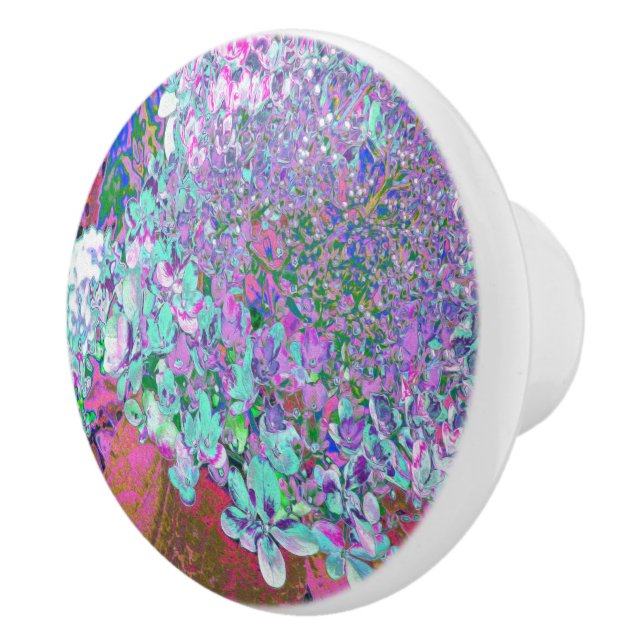 Elegant Aqua och Lila Limelight Hydrangea Detail Knopp (Höger)