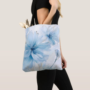 Elegant Aquarelle Blommigt Bloom Watercolor Tygkasse