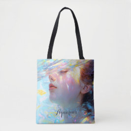 Elegant Aquarius Celestial Tote Bag Tygkasse