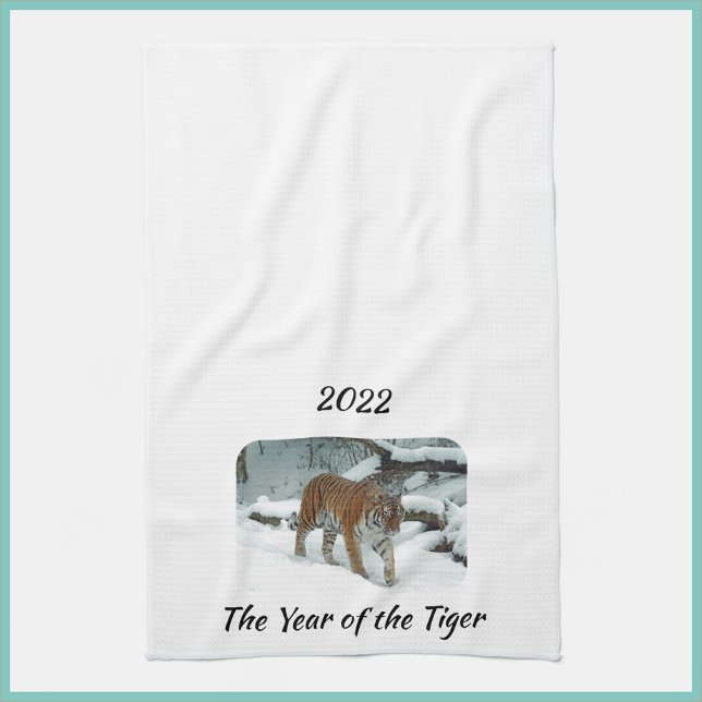 Elegant År 2022 för tigern Kökshandduk (Skapare uppladdad)