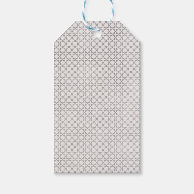 Elegant arabeskornamentik presentetikett (Framsidan)