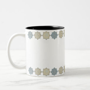 Elegant Arabesque Tile Mönster Mugg" Två-Tonad Mugg