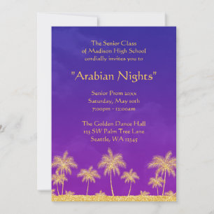 Elegant Arabian Nights Prom Formell inbjudan